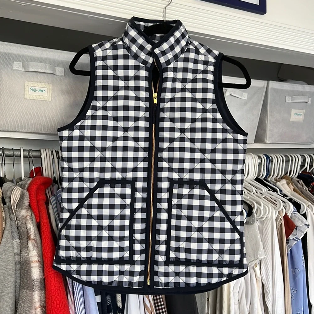 J.Crew factory gingham vest - Picture 1 of 4